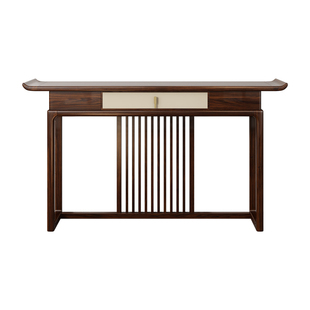 特价新中式玄关桌条案靠墙客厅入户入门供桌案几实木乌金木玄关柜