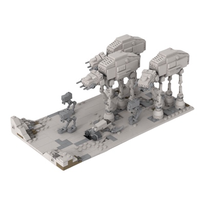 MOC-65500霍斯战役立体场景积木
