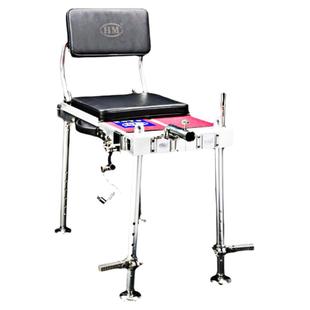 华美钓台椅带配件全套装 650*300铝镁合金轻便折叠升降小钓台凳椅