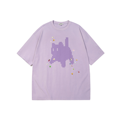 GUUKA像素风猫咪短袖T恤