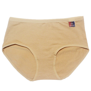 人家美 女士内裤透气纯棉中腰大码宽松短裤胖mm中老年三角裤舒适