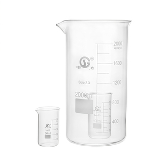 申玻玻璃烧杯低型加厚带刻度高温烧杯量杯100/250/500ml/1000ml