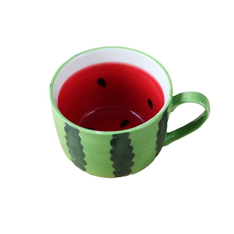网红西瓜杯子女高颜值可爱水果杯马克杯