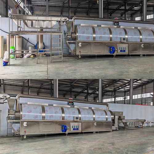 商用大型芝麻炒制流水线 电磁芝麻炒制机器 大型连续式芝麻炒货机