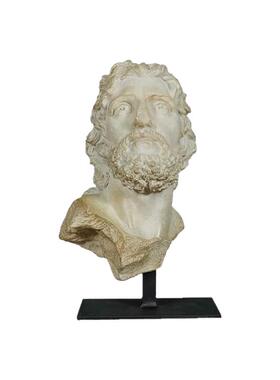 英国Pure White艺术头像雕塑赫克托尔复古做旧装饰摆件