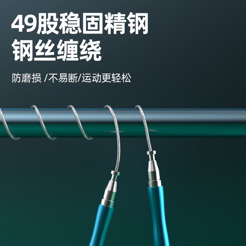 自锁竞速钢丝跳绳成人健身运动双体育用品批发跳可繩调节轴承