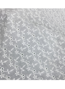 刺绣棉布服装面料碎花布料DIY