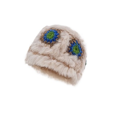 可爱保暖毛绒秋冬季毛茸茸东北防寒兔毛醒狮帽子女渔夫帽子显脸小