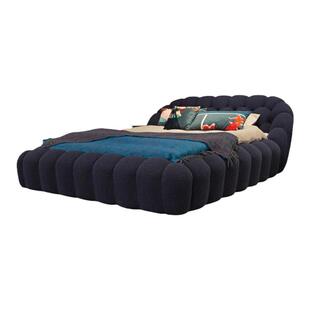 意大利罗奇堡设计师创意别墅家用卧室高端Bubble布艺木架泡泡床