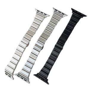 【蝴蝶扣小钢带】适用applewatchS11竹节蝴蝶扣金属细表带苹果手表10小方块表带SE/7/6iWatch9/8高级小蛮腰夏