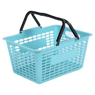 超市购物篮手提篮子塑料菜篮子家用收纳购物框拉杆篮带轮啤酒篮子