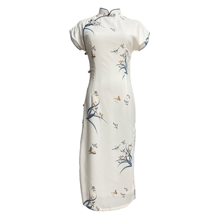 兰花结新中式改良旗袍2025新款夏季日常国风绝美小个子清新素雅女