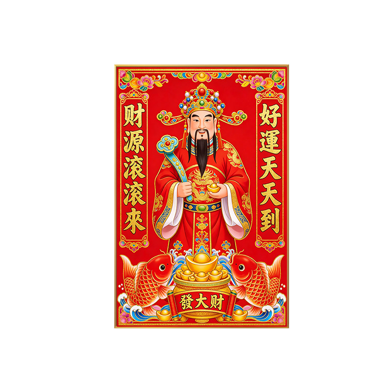 中式大财神发大财新人手工绣2026新款好运滚滚来十字绣小尺寸满绣