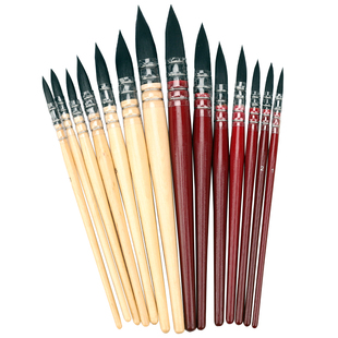 红胖子水彩笔画笔套装专业绘画水彩毛笔美术生专用圆头勾线笔画笔尼龙刷子