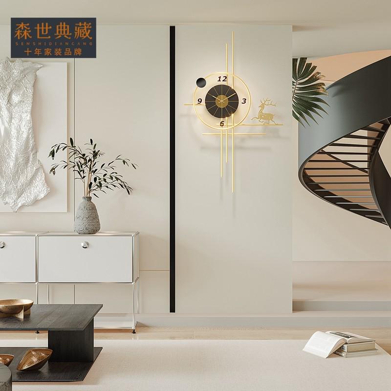 钟表挂钟客厅2025新款轻奢创意家用餐桌简约现代大气时尚装饰时钟