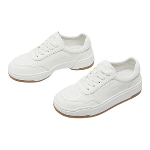 头层牛皮小白鞋女厚底软底休闲单鞋2026春季新款轻便百搭运动板鞋