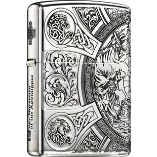 ZIPPO打火机正品 防风芝宝纯银天启四骑士送男士朋友生日礼物高端