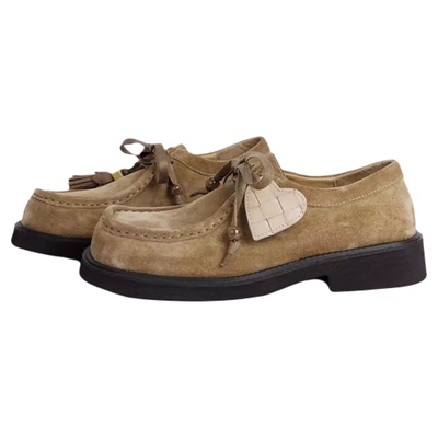 MantenerGran秋冬复古流苏乐福鞋女舒适百搭单鞋英伦小皮鞋MG女鞋