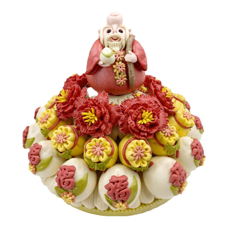 胶东花饽饽老人寿桃生日蛋糕祝寿