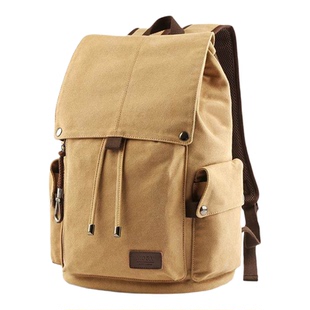 男背包休闲双肩包潮流帆布大容量旅行背包大学生可以藏东西的书包