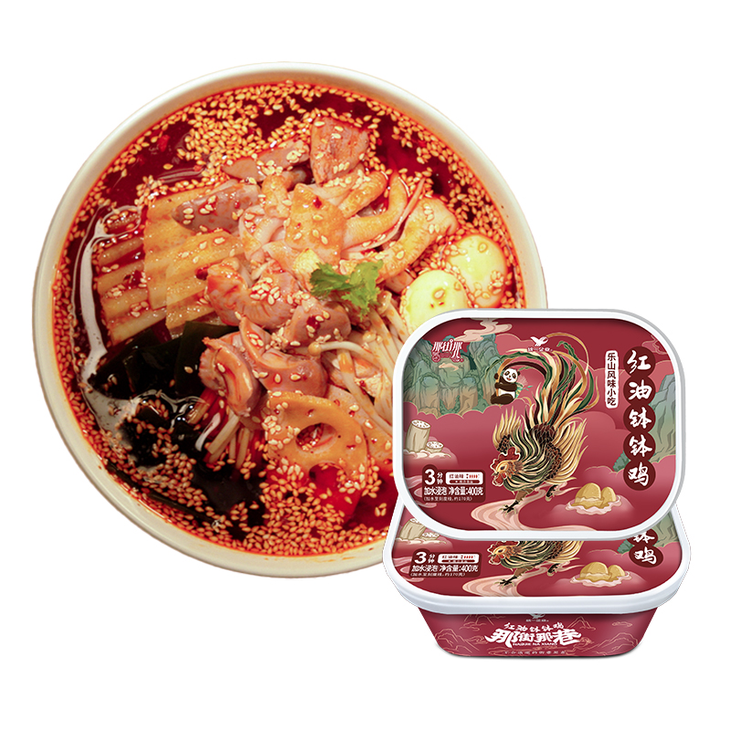 統(tǒng)一那街那巷即食樂山紅油缽缽雞風(fēng)味方便速食冷吃火鍋秘制辣油