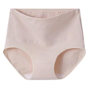 浪莎纯棉内裤女士高腰收腹全棉档妈妈透气抗菌无痕大码女生三角裤