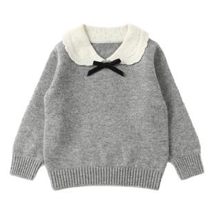 秋冬女童儿童羊绒衫套头洋气中小童山羊绒针织衫加厚毛衣宝宝圆领