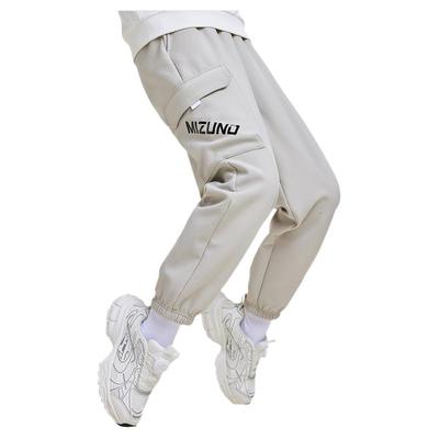 Mizuno美津浓儿童加绒裤子防水长裤保暖秋冬新款卫裤男女中大童