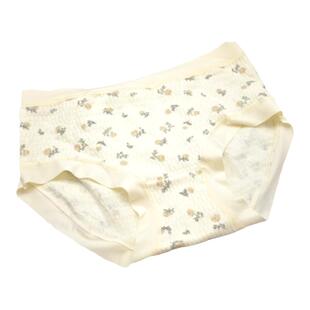 山花烂漫 3条装5A纯棉抗菌内裤女生全棉裆中腰透气少女可爱碎花