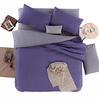 纯色加厚被套可以裸睡