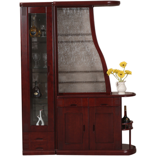 顺心家具门厅柜现代中式客厅酒柜玄关柜角柜隔断红色间厅柜水曲柳