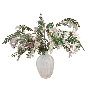 长枝丁香花仿真花束客厅摆件茶几插花陶瓷花瓶餐桌花槐蕊装饰花