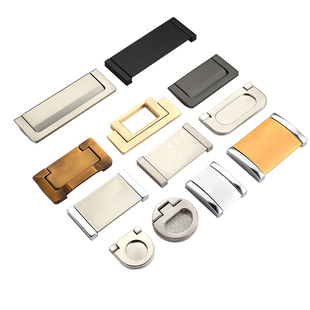 衣柜抽屉免打孔暗拉手隐形把手现代简约鞋柜橱柜门隐藏明装平拉扣