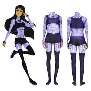 万圣节女款正义联盟角色扮演黑火奥得赛Cosplay连体紧身衣服套装