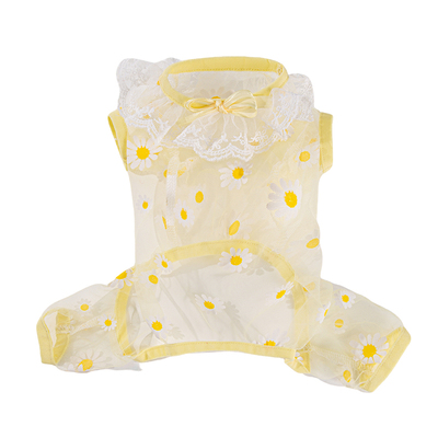 嬉皮狗田园凉凉透气网纱四脚衣