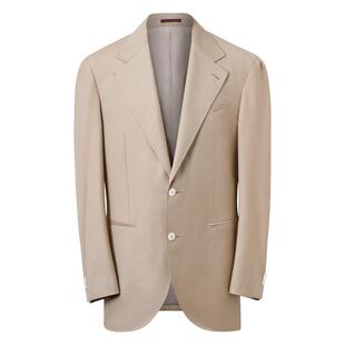 AC100%美丽诺羊毛120支精纺半麻衬意式单排西服外套男夹克单西