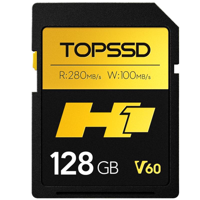 天硕(TOPSSD)高品质SD卡H1专业相机内存UHS-II双芯v60sd高速存储
