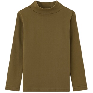 多多家男童长袖T恤秋冬德荣半高领儿童打底衫2025冬新品男孩上衣