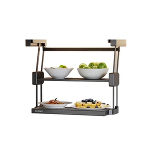 格麦吊柜下拉可折叠置物架备菜碗碟调味料品厨房储物墙面收纳架