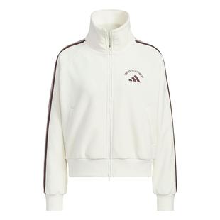 透湿保暖加绒华夫格立领夹克外套女秋冬adidas阿迪达斯轻运动