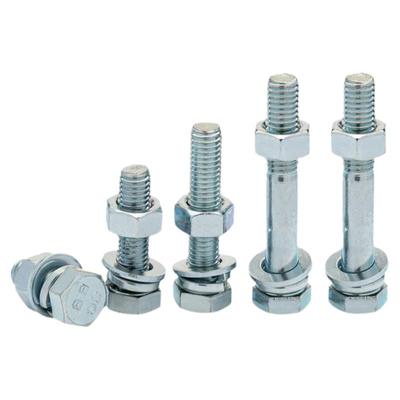 8.8级镀锌外六角螺丝平弹