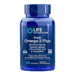 高配版Super深海鱼油磷虾油虾青素120粒IFOS直邮Life Extension