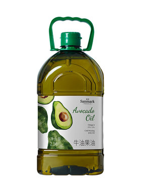 2.5L大桶热炒油晟麦牛油果油进口原油冷榨0反omega9正品家用营养
