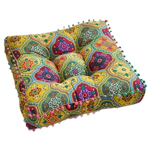 棉麻复古摩洛哥民族风椅垫美臀坐垫加厚布艺方形蒲团飘窗榻榻米垫