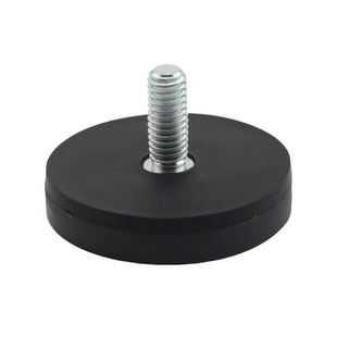 包胶强磁吸盘防刮伤圆形车顶带螺丝固定底座led射灯稀土强力磁铁