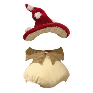 露娜的奇妙之旅可爱蘑菇帽子棉花娃娃衣服20cm公仔娃包10十厘米男