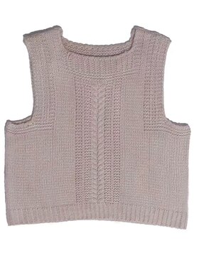 24年新款浅色日系叠穿马甲针织女背心宽松显瘦圆领上衣纯色学院风