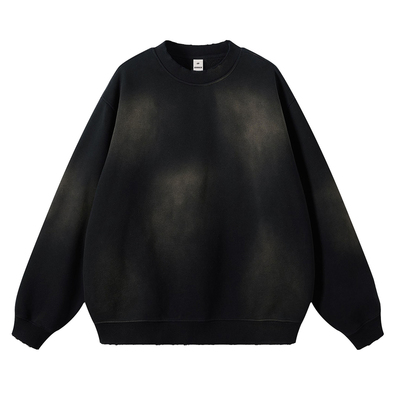 美式复古水洗做旧卫衣男