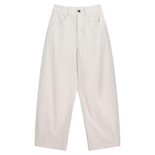 GLOBAL WORK 休闲裤女2025冬季新款纯色阔腿慵懒风直筒裤575182