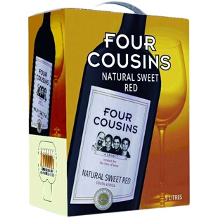 FOUR COUSINS NATURAL SWEET RED南非四兄弟甜红葡萄酒5升盒装